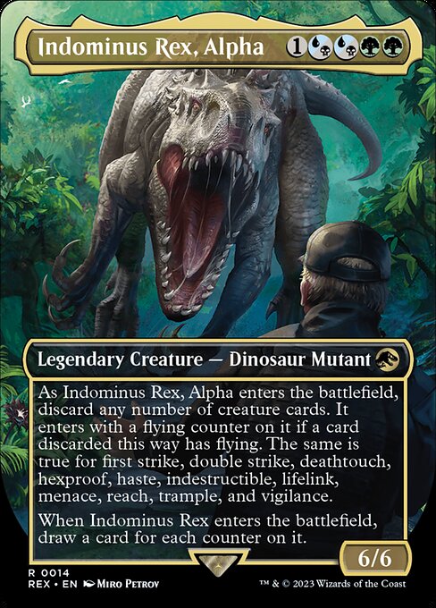 REX: Indominus Rex, Alpha (Borderless) (Foil)