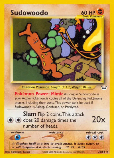 Sudowoodo 26/64 Unlimited Neo Revelation