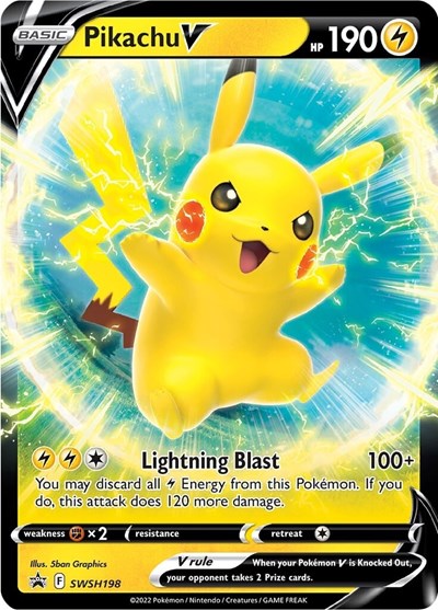 SWSD: Pikachu V - SWSH198 (Holofoil)
