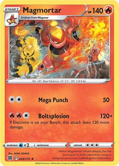 SWSH09: Magmortar (Reverse Holofoil)