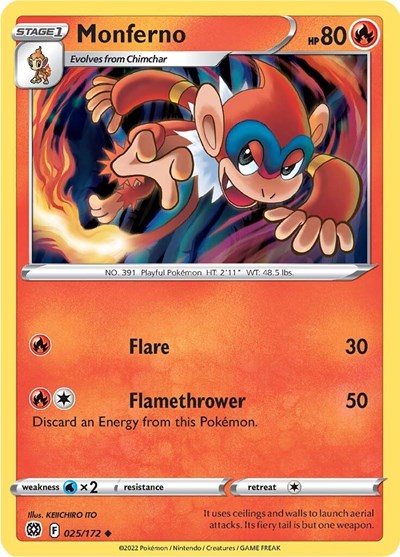 SWSH09: Monferno (Reverse Holofoil)