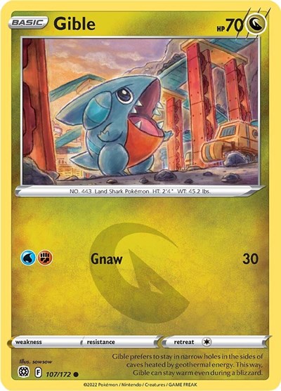 SWSH09: Gible (Reverse Holofoil)