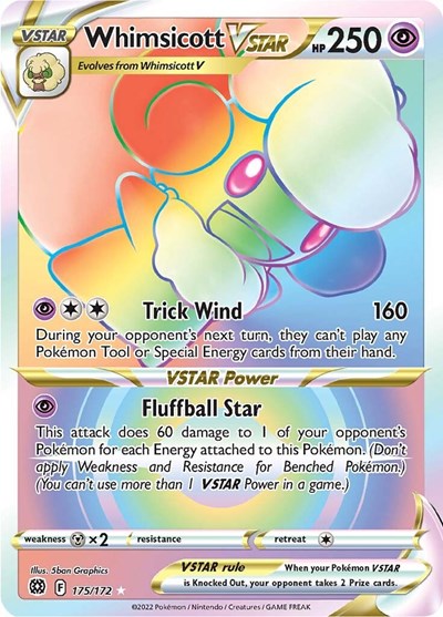 SWSH09: Whimsicott VSTAR (Secret) (Holofoil)