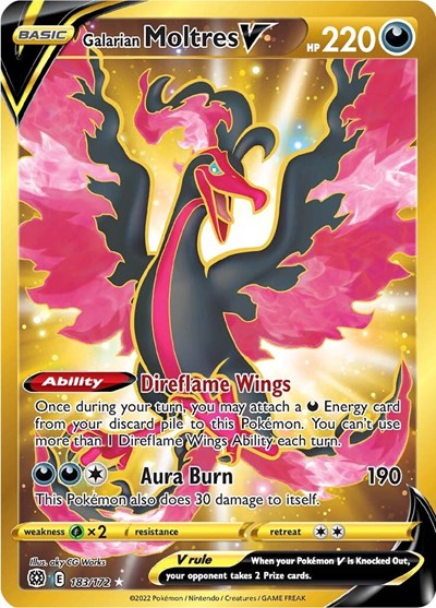 SWSH09: Galarian Moltres V (Secret) (Holofoil)