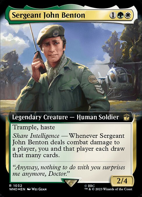 WHO: Sergeant John Benton (Extended Art) (Surge Foil)