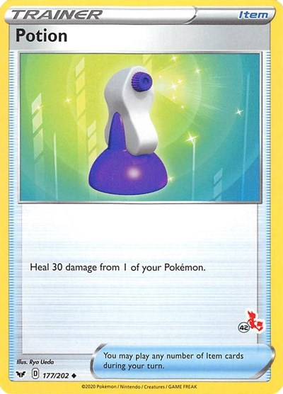 BA22: Potion - 177/202 (#42 Cinderace Stamped)