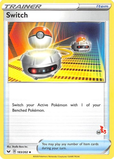 BA22: Switch - 183/202 (#58 Cinderace Stamped)
