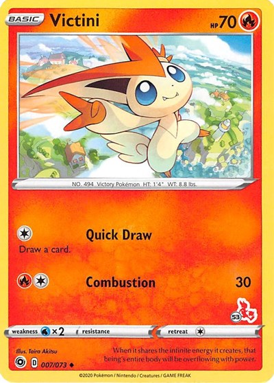 BA22: Victini - 007/073 (#53 Cinderace Stamped)