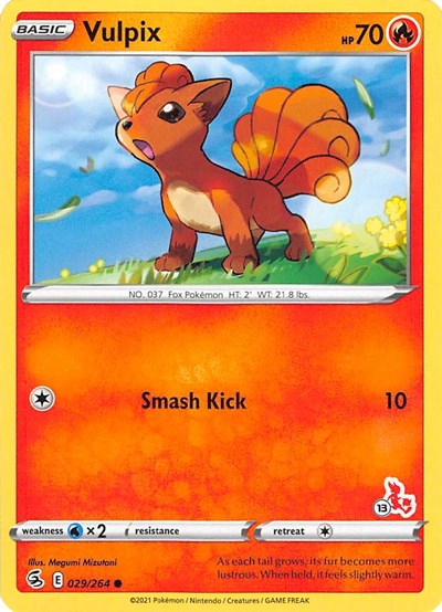 BA22: Vulpix - 029/264 (#13 Cinderace Stamped)