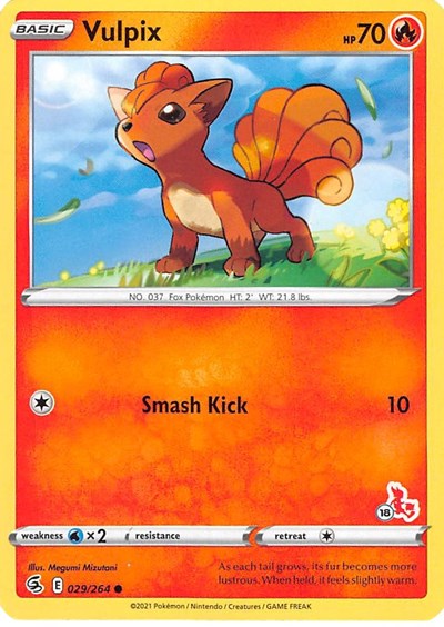 BA22: Vulpix - 029/264 (#18 Cinderace Stamped)