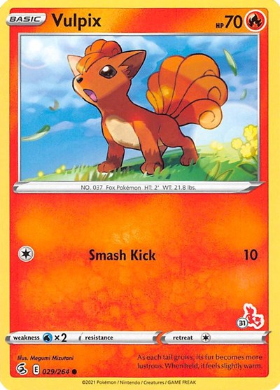 BA22: Vulpix - 029/264 (#31 Cinderace Stamped)
