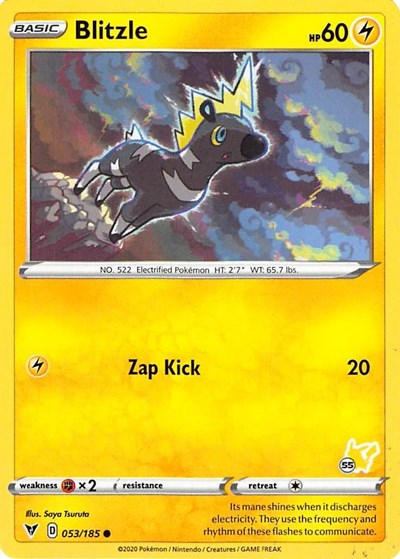 BA22: Blitzle - 053/185 (#55 Pikachu Stamped)