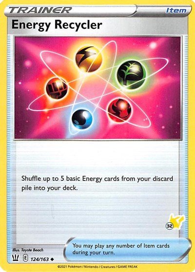BA22: Energy Recycler - 124/163 (#32 Pikachu Stamped)