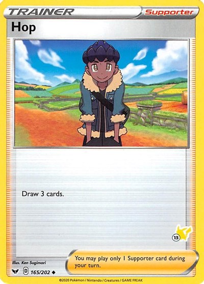 BA22: Hop - 165/202 (#13 Pikachu Stamped)