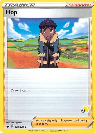 BA22: Hop - 165/202 (#42 Pikachu Stamped)