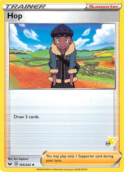 BA22: Hop - 165/202 (#54 Pikachu Stamped)