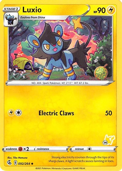 BA22: Luxio - 092/264 (#14 Pikachu Stamped)