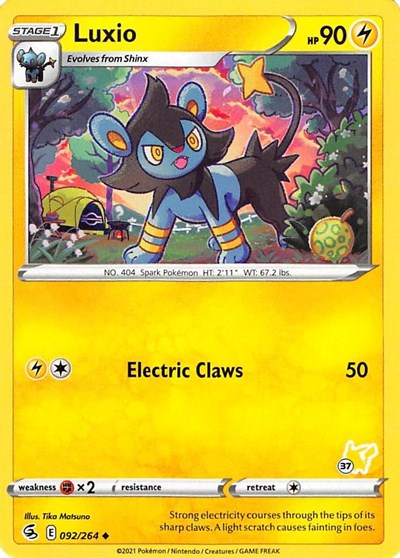 BA22: Luxio - 092/264 (#37 Pikachu Stamped)