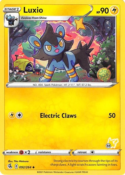 BA22: Luxio - 092/264 (#53 Pikachu Stamped)
