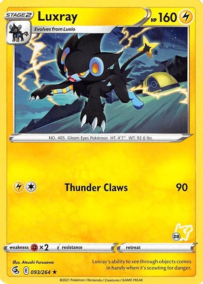 BA22: Luxray - 093/264 (#28 Pikachu Stamped)