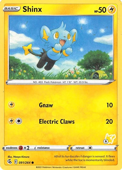 BA22: Shinx - 091/264 (#6 Pikachu Stamped)