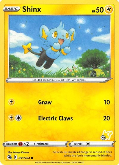 BA22: Shinx - 091/264 (#41 Pikachu Stamped)