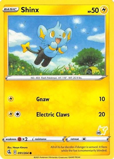 BA22: Shinx - 091/264 (#45 Pikachu Stamped)