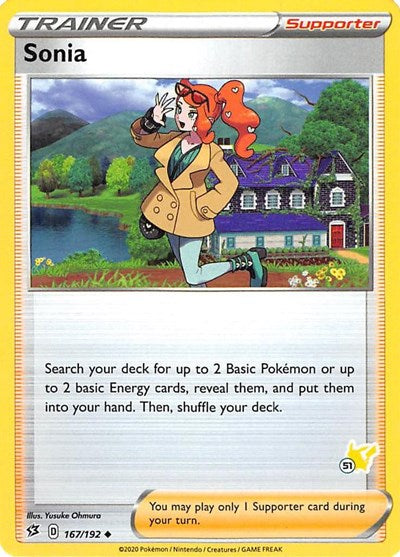 BA22: Sonia - 167/192 (#51 Pikachu Stamped)