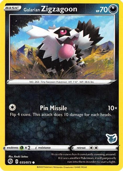 BA22: Galarian Zigzagoon - 035/073 (Eevee Stamped)