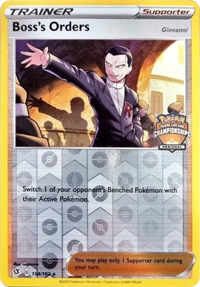 PR: Boss's Orders - 154/192 (Regional Championships) (Reverse Holofoil)