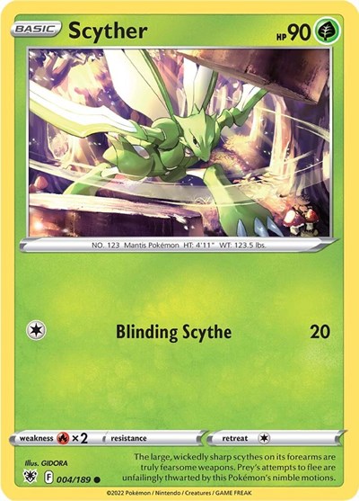 SWSH10: Scyther (004) (Reverse Holofoil)