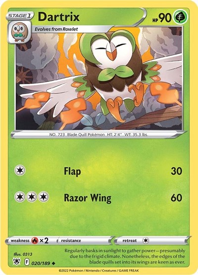 SWSH10: Dartrix (Reverse Holofoil)