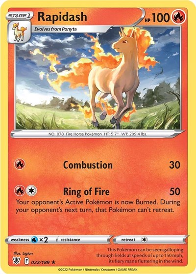 SWSH10: Rapidash (Reverse Holofoil)