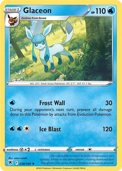 SWSH10: Glaceon (Reverse Holofoil)