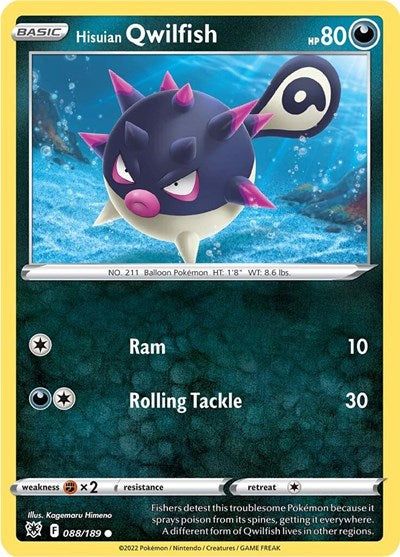 SWSH10: Hisuian Qwilfish (88) (Reverse Holofoil)