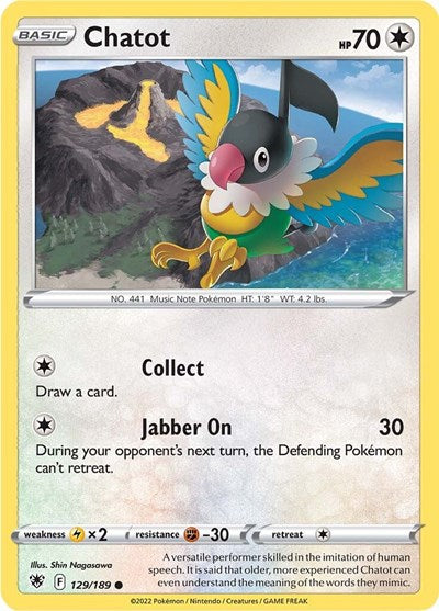 SWSH10: Chatot (Reverse Holofoil)
