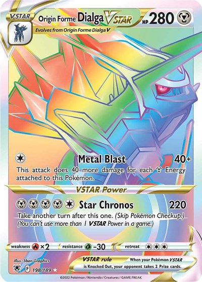 SWSH10: Origin Forme Dialga VSTAR - 198/189 (Secret) (Holofoil)