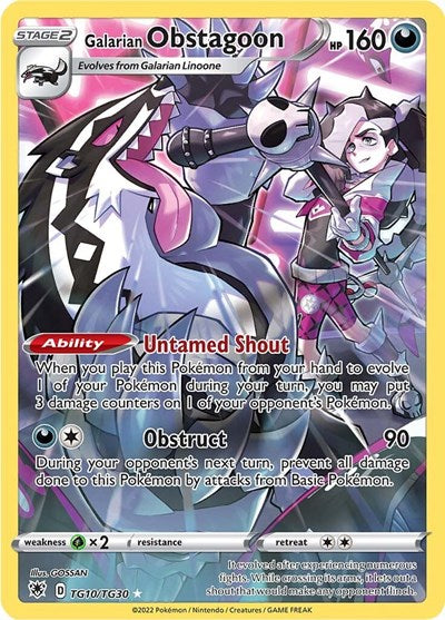 SWSH10:TG: Galarian Obstagoon (Holofoil)