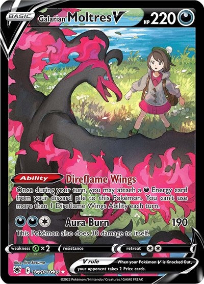 SWSH10:TG: Galarian Moltres V (Holofoil)