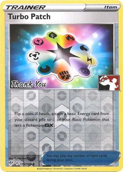 PR: Turbo Patch - 172/189 (Pokemon League) [Thank You] (Reverse Holofoil)