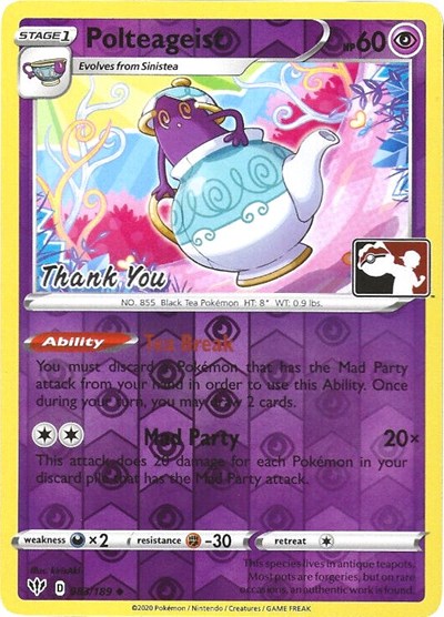 PR: Polteageist - 83/189 (Pokemon League) [Thank You] (Reverse Holofoil)