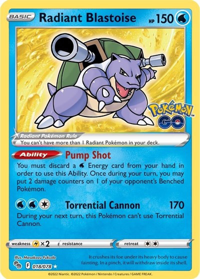 PGO: Radiant Blastoise (Holofoil)