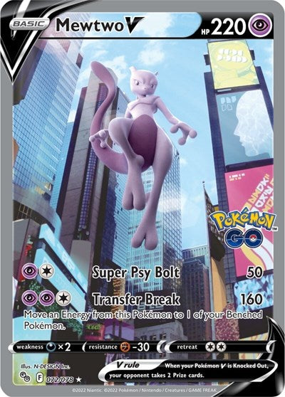 PGO: Mewtwo V (Alternate Full Art) (Holofoil)