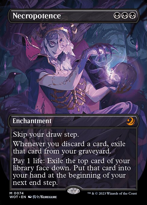 WOT: Necropotence (Anime Borderless) (Foil)