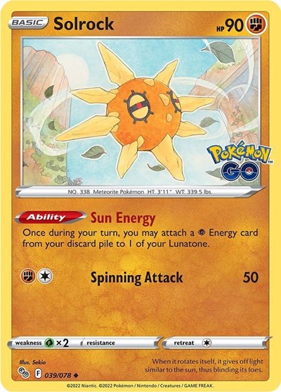 PGO: Solrock (Reverse Holofoil)