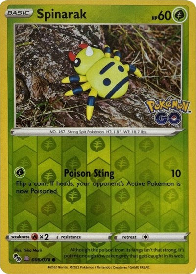 PGO: Spinarak (Peelable Ditto) (Reverse Holofoil)