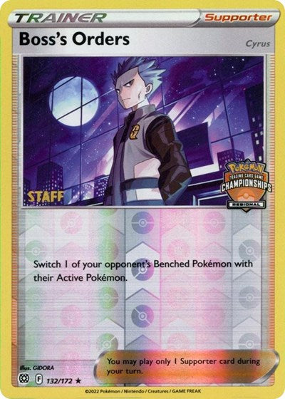PR: Boss's Orders - 132/172 (Regional Championships) [Staff] (Reverse Holofoil)