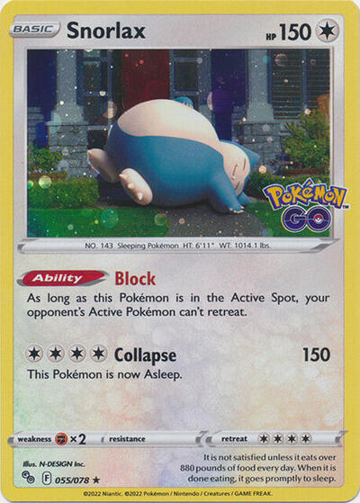 MCAP: Snorlax - 55/078 (Cosmos Holo) (Holofoil)