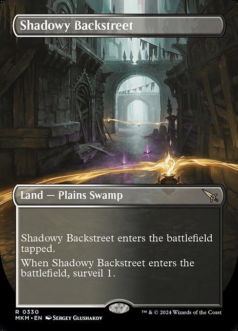 MKM: Shadowy Backstreet (Borderless) (Foil)