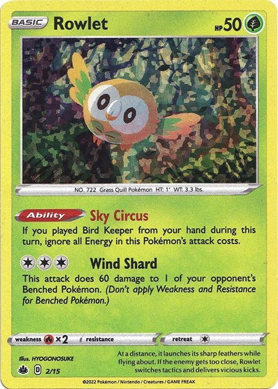 MCD22: Rowlet - 2/15 (Holofoil)
